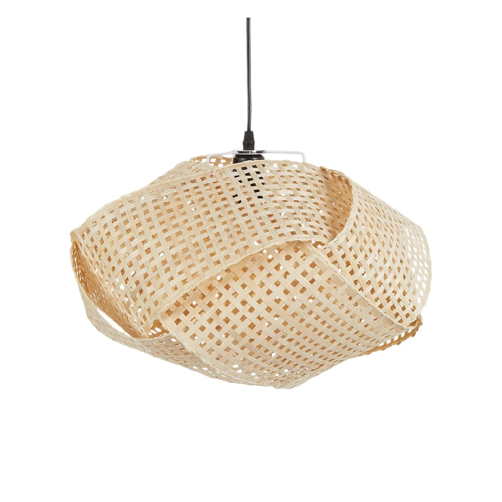 **Suspension en osier tissé, design moderne et léger**