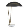 **Lampe de bureau design avec abat-jour métallique et base en marbre**