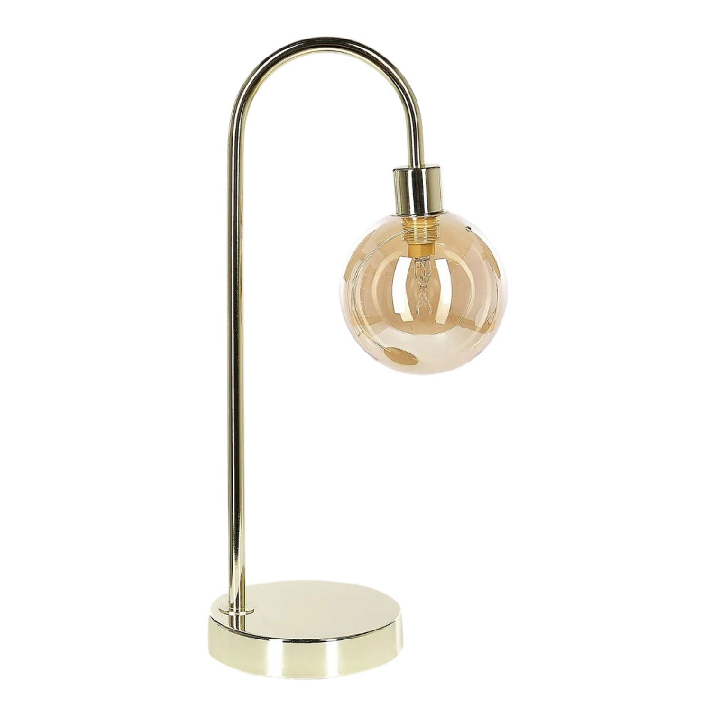 **Lampe de bureau moderne avec abat-jour en verre et design minimaliste**