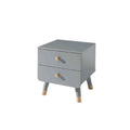 **Table de nuit moderne en bois avec deux tiroirs**