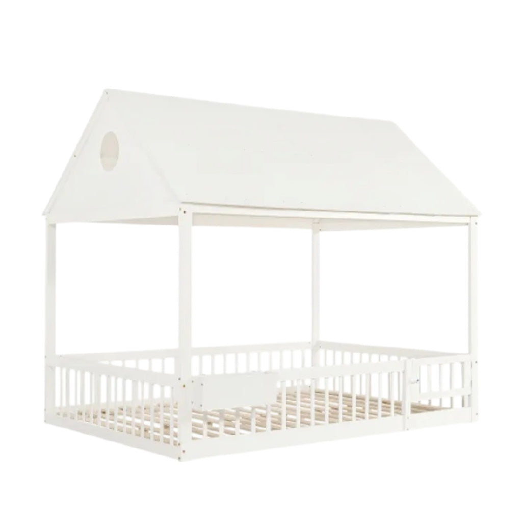 **Lit enfant en forme de maison - design moderne et sécurisé**